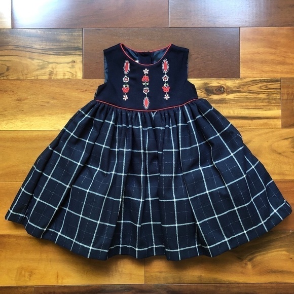 Narci Imports Inc. Blue Plaid Dress w/Mini Sweater - Picture 2 of 8